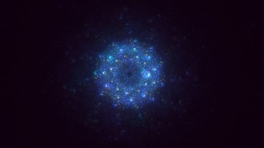 Soyut çok renkli fraktal ışık arkaplanı 3B görüntüleme