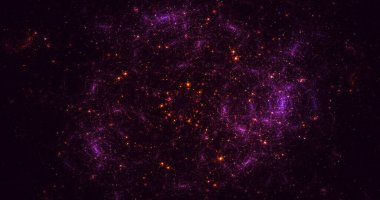 Soyut çok renkli fraktal ışık arkaplanı 3B görüntüleme