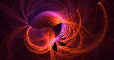 Soyut çok renkli fraktal ışık arkaplanı 3B görüntüleme