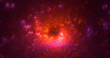 Soyut çok renkli fraktal ışık arkaplanı 3B görüntüleme