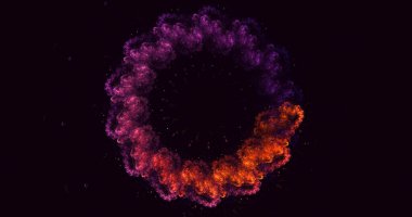 Soyut çok renkli fraktal ışık arkaplanı 3B görüntüleme