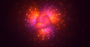 Soyut çok renkli fraktal ışık arkaplanı 3B görüntüleme