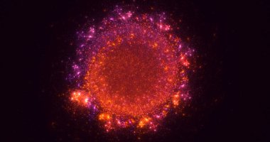 Soyut çok renkli fraktal ışık arkaplanı 3B görüntüleme