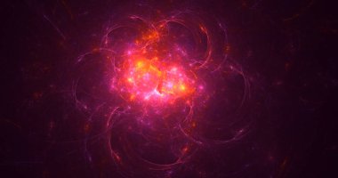 Soyut çok renkli fraktal ışık arkaplanı 3B görüntüleme