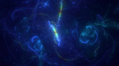 Soyut çok renkli fraktal ışık arkaplanı 3B görüntüleme