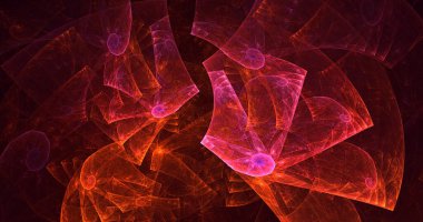 Soyut çok renkli fraktal ışık arkaplanı 3B görüntüleme