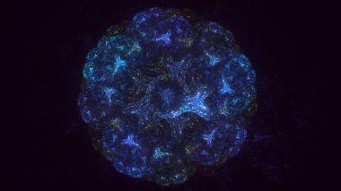 3B soyut renkli fraktal ışık arkaplanı oluşturma