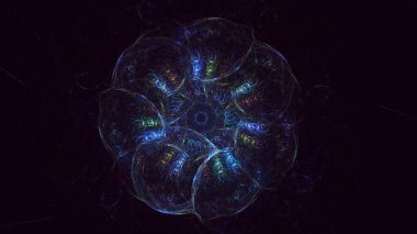 3B soyut yuvarlak ışık arkaplanı oluşturma