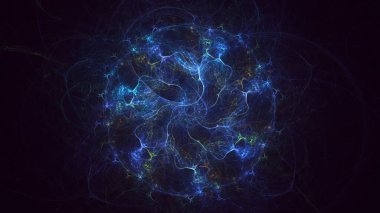 3B soyut yuvarlak ışık arkaplanı oluşturma