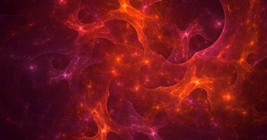 Soyut çok renkli fraktal ışık arkaplanı 3B görüntüleme