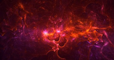 Soyut çok renkli fraktal ışık arkaplanı 3B görüntüleme