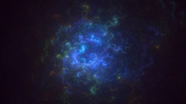 Soyut çok renkli fraktal ışık arkaplanı 3B görüntüleme