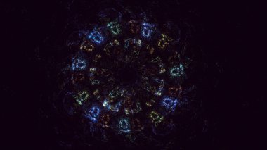 3B soyut yuvarlak ışık arkaplanı oluşturma