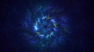 3B soyut yuvarlak ışık arkaplanı oluşturma