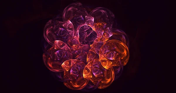 Renderização Abstrato Fundo Luz Fractal Multicolor — Fotografia de Stock