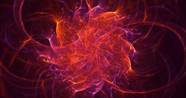 3B soyut renkli fraktal ışık arkaplanı oluşturma