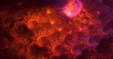 3B soyut renkli fraktal ışık arkaplanı oluşturma