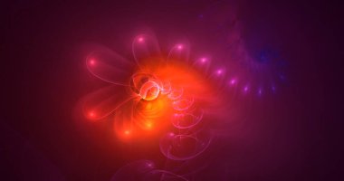 3B soyut renkli fraktal ışık arkaplanı oluşturma