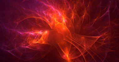 3B soyut renkli fraktal ışık arkaplanı oluşturma