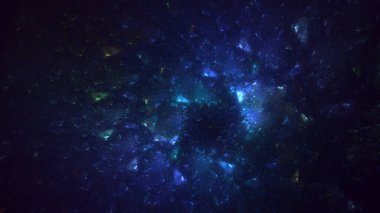 3B soyut renkli fraktal ışık arkaplanı oluşturma