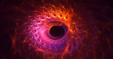 3B soyut renkli fraktal ışık arkaplanı oluşturma