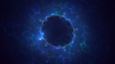 3B soyut renkli fraktal ışık arkaplanı oluşturma