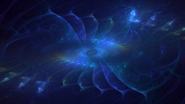 3B soyut renkli fraktal ışık arkaplanı oluşturma