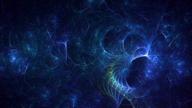 3B soyut renkli fraktal ışık arkaplanı oluşturma