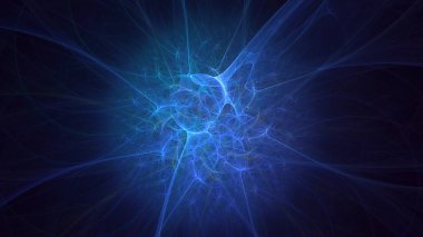 Soyut çok renkli fraktal ışık arkaplanı 3B görüntüleme