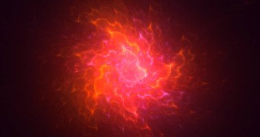 Soyut çok renkli fraktal ışık arkaplanı 3B görüntüleme