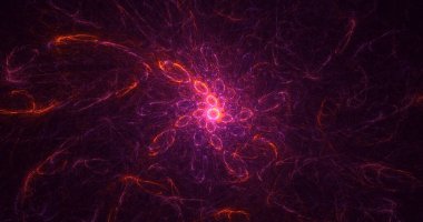 Soyut çok renkli fraktal ışık arkaplanı 3B görüntüleme