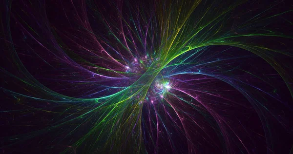 Soyut çok renkli fraktal ışık arkaplanı 3B görüntüleme