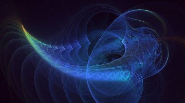 Soyut çok renkli fraktal ışık arkaplanı 3B görüntüleme