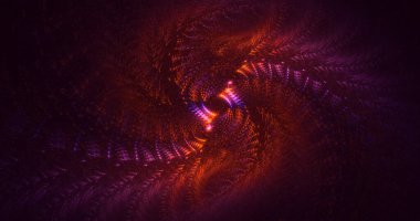 Soyut çok renkli fraktal ışık arkaplanı 3B görüntüleme