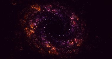 Soyut çok renkli fraktal ışık arkaplanı 3B görüntüleme