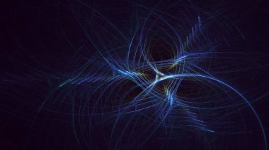 Soyut çok renkli fraktal ışık arkaplanı 3B görüntüleme