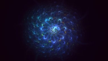 3B soyut renkli fraktal ışık arkaplanı oluşturma