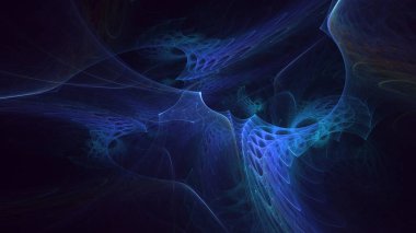 3B soyut renkli fraktal ışık arkaplanı oluşturma