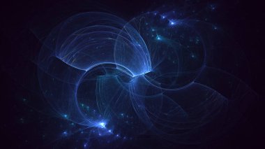 3B soyut renkli fraktal ışık arkaplanı oluşturma