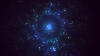 3B soyut renkli fraktal ışık arkaplanı oluşturma