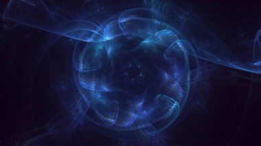 3B soyut renkli fraktal ışık arkaplanı oluşturma