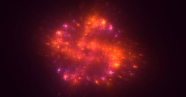 Soyut çok renkli fraktal ışık arkaplanı 3B görüntüleme