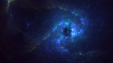 Soyut çok renkli fraktal ışık arkaplanı 3B görüntüleme