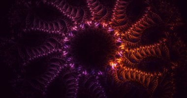 Soyut çok renkli fraktal ışık arkaplanı 3B görüntüleme