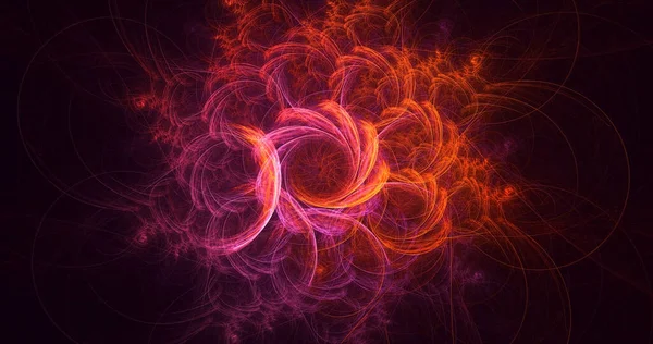 Renderização Abstrato Fundo Luz Fractal Multicolor — Fotografia de Stock