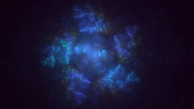 3D, soyut çok renkli teknoloji fraktal ışık arkaplanı oluşturuluyor