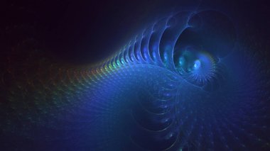 Soyut çok renkli fraktal ışık arkaplanı 3B görüntüleme