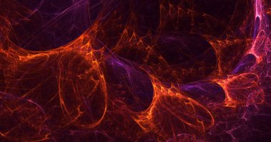 Soyut çok renkli fraktal ışık arkaplanı 3B görüntüleme