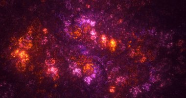 Soyut çok renkli fraktal ışık arkaplanı 3B görüntüleme