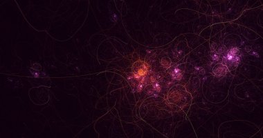 Soyut çok renkli fraktal ışık arkaplanı 3B görüntüleme